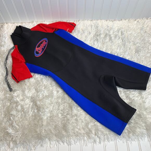 Stearns Wet Suit Wetsuit Kids Size Large Black Red Blue - Picture 1 of 8